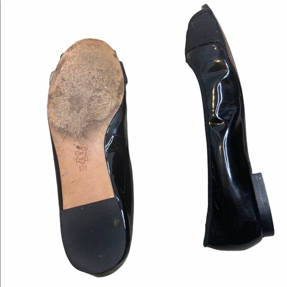 Michael Kors patent black leather open toe flats - Picture 5 of 9